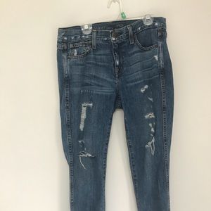 J. Crew boyfriend jeans with rips